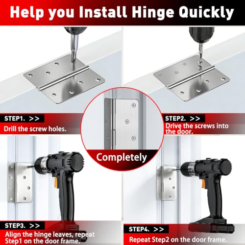 4" Fixed Size Door Hinge Jig for Door and Jamb, Aluminum Alloy - size: 4 in