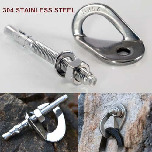4 Pcs 304 Stainless Steel Climbing Anchor Bolt 1/2"