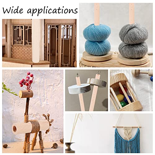 OLYCRAFT 38pcs Hollow Wooden Rods 5/10/15/20cm Beech Wooden Dowel Rods Unfinished Natural Wood Craft Dowel Rods Hardwood Sticks for DIY Projects Crafting Grain Baskets Making - Hole 8mm - size: 5/10/15/20cm
