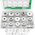 100PCS 304 Stainless Steel Fender Washers Kit, Washers for Bolts - size: SV M3-M12 (100PCS), style: Fender Washer