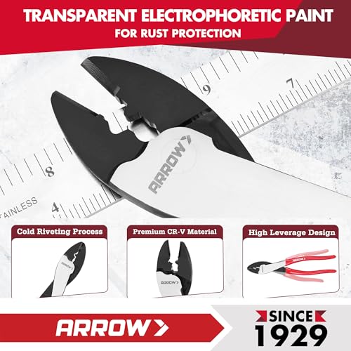 ARROW 9.5" Wire Crimper/Cutter, Wire Crimping Tool, Crimper Tool Electrical - size: 9.5 Inch
