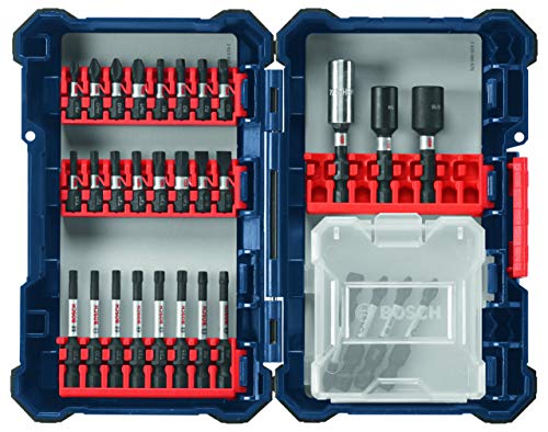BOSCH SDMS32 32-Piece Assorted Impact Tough Screwdriving Custom Case System Set for Screwdriving Applications - size: 32-Piece Set, style: Screwdriving