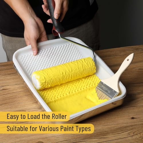 Bates- Paint Tray Liner, 9 Inch, 41 pcs, 1x Metal and 40 x Plastic Paint Trays for Painting Walls - size: 9 Inch, 41 pcs