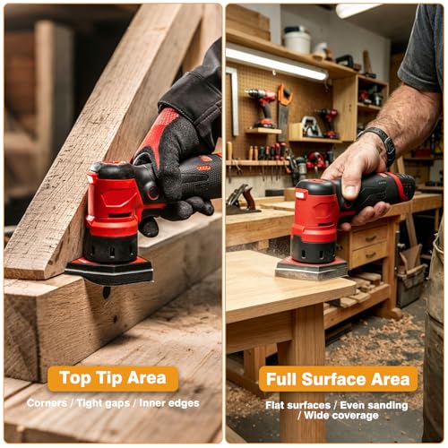 102PCS Detail Sander Sandpaper: Compatible with Milwaukee M12