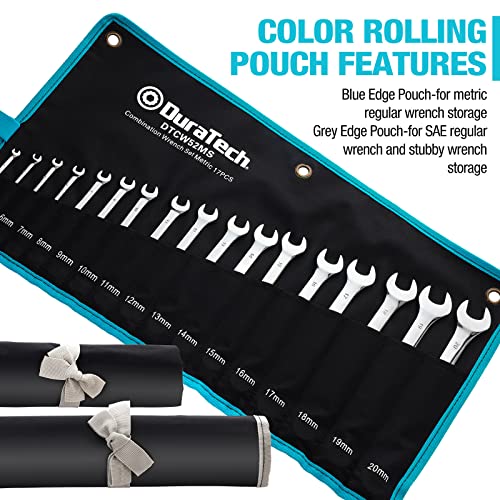 DURATECH 52-Piece Combination Wrench Set, Regular & Stubby, SAE & Metric - size: Metric&SAE(52 PCS)