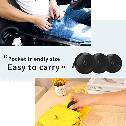 DiCUNO 3-Pack Soft Retractable Measuring Tape, 60-Inch 1.5 Meter, Black - color: Black*3pcs
