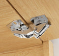 Chibery 2 Pack 90° RV Cabinet Hinges, Heavy Duty Surface Mount Soft Close Accessories, Face Frame & Frameless, Self Closing, No Pre-Drilled Cup Hole for Cabinets, Camper Van, Trailer, Vehicle-Mounted