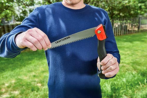 CRAFTSMAN Folding Hand Saw, 8 in. Blade, Compact Design, for Camping, Pruning, Cutting Wood, Branches or Brush - style: Folding Pruning Saw