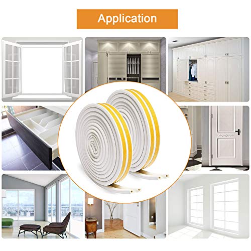 2-Pack Weather Seal Strips for Doors/Windows, 66ft