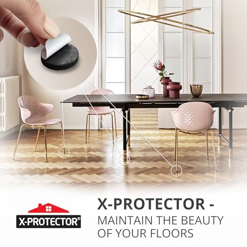 X-Protector Felt Furniture Pads - 24 Pcs 2" - Round Felt Pads - size: 2" 24 Black, Round
