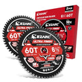 EZARC 6 1/2 Circular Saw Blades, 60T Ultra Finish for Laminate, 2-Pack - size: 6-1/2'', style: 60T