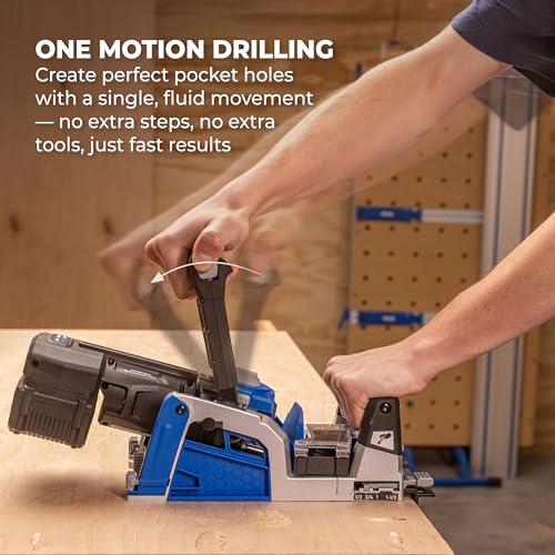 Kreg Rebel 20V Ionic Drive Pocket-Hole Joiner - Bare Tool - Precision Joinery Tool for Woodworking & Carpentry - Accessible Woodworking Tools - Versatile Use for DIY Projects - KPTRB100A