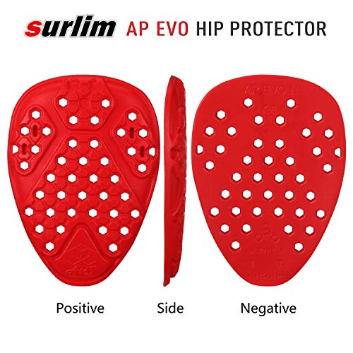 Surlim Hip Protector CE Insert Armor Motorcycle Pants Replacement Pads Pair - size: Hip