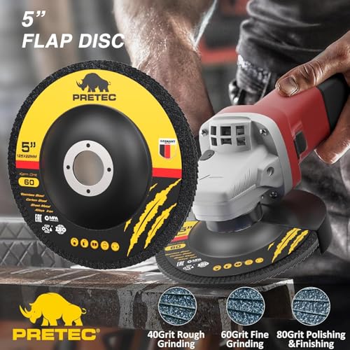 26 Packs Angle Grinder Cutting Flap Grinding Disc Wheel, 5 Inch | 20 Packs 5"x3/64"x7/8" Cut off Wheels,3 Packs 4.5"x7/8" 60 Grit Flap Discs, 3 Packs 5"x3/64"x7/8" Grinding Wheels - size: 5 INCH