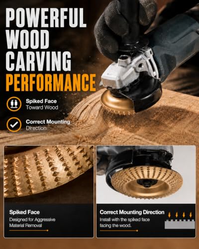 4PCS Angle Grinder Polishing Pad, Wood Carving Disc Set
