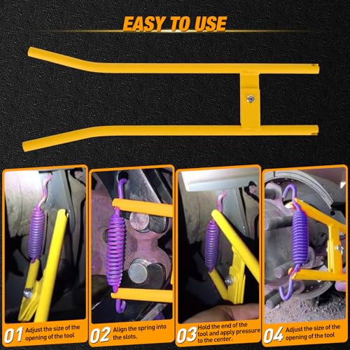 GOOACC Truck Brake Spring Tool LT890 Anchor Pin Spings Installer for Semi - color: Truck Brake Spring Tool Yellow