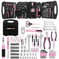 ENERTWIST 189 PCS Pink Tool Kit, Household Hand Repair Tool Set Ideal Gif