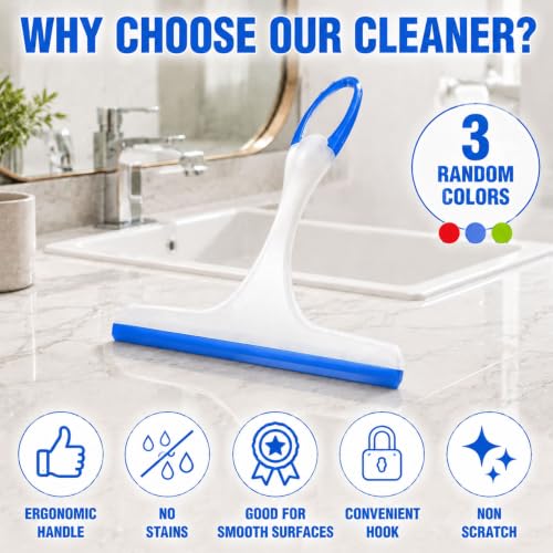 Shower Squeegee for Glass Doors, 3pcs Bathroom Squeegee for Shower Glass - color: 3pcs-blue/Green/Red
