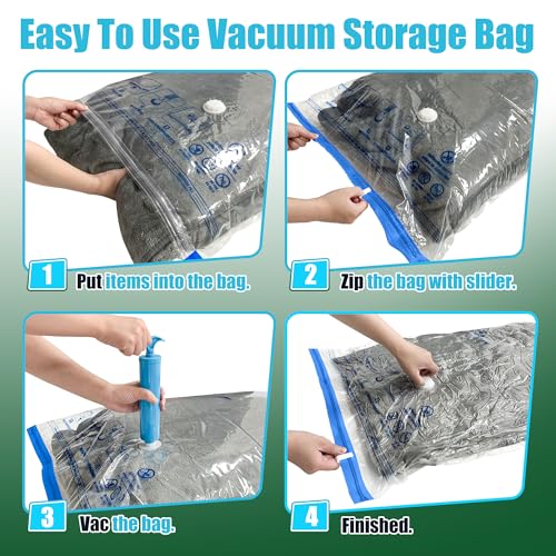 Vacuum Storage Bags, Vacuum Seal Bags for Clothing, 5 Jumbo 5 Large - size: 5 Jumbo 5 Large