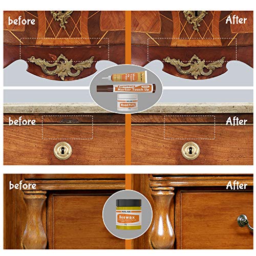 REALINN Wood Furniture Repair Kit- Set of 28 - Touch Up Markers