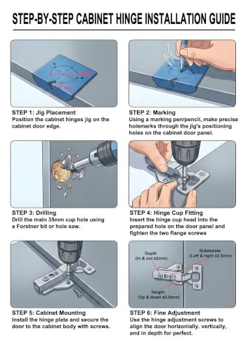 10 Pack Inset Frameless Soft Close Hidden Cabinet Hinges, 105 Degree 3D Adjustable Clip On Plate Concealed Kitchen Cupboard Door Hinges with Screws - size: Inset