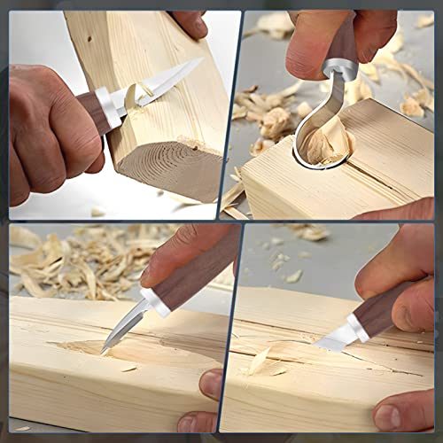 VIBRATITE Wood Carving Kit, 19 PCS Wood Carving Tools for Beginners - color: 19PCS