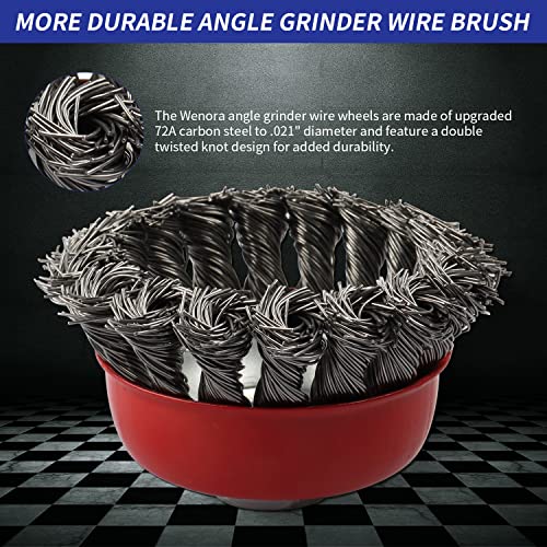 3 Pack Wire Wheel Brush for Angle Grinder, 5/8" Threaded Arbor - style: 3 Pack Wire Wheel Cup
