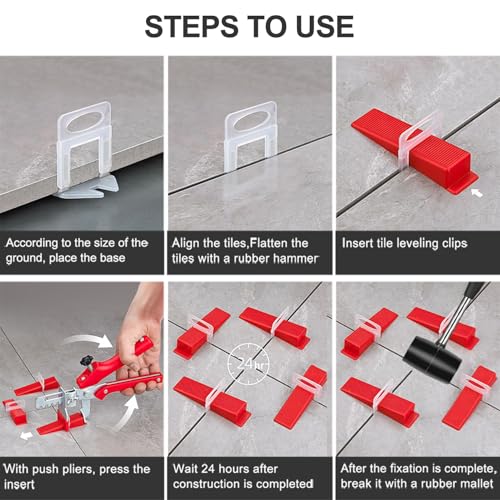 Tile Leveling System 2500 Piece 1/16" tile Clips, Tile Leveler Clips Tools for Floor Wall Ceramic Stone and Porcelain Tile Installation - size: 2500pcs 1.5mm tile leveling spacers