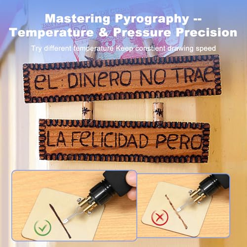 2-in-1 Wood Burning Kit, 88-in-1 Pyrography Wood Burner with 51 Solid Tips, 20 Wire Nibs, Letter & Number Stencils, Unfinished Wood Pieces, Pen Holder, Ideal for Pyrography, DIY Crafts & Gifts