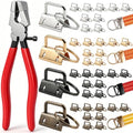weideer 40 Sets Key Fob Hardware with Key Fob Plier Glass Running Pliers for Wristlet Key Fobs/Key Lanyard/Key Chain Hardware InstallK-082-40 - color: Red-key Fob+plier