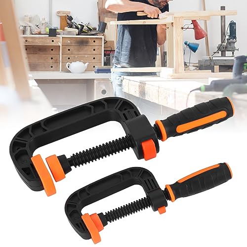 Plastic C Clamp, 2Pcs Quick Grip C Clamp Rapid Release Button for Household Clamping Projects, Pwshymicum1vaq6xz