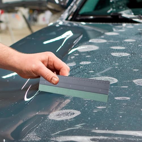 Felt Squeegee, Vinyl Squeegee Tool with Scale Ruler Car Wrapping Decal Squeegee Window Tint Scraper for Car Wallpaper Wrap Graphic Wallpaper Smoothing Window Tint Film (Large)
