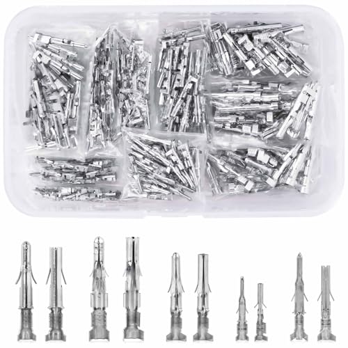 JRready ST6527 150Pairs Pins Terminal Kit 093" 062" Mini-Fit Jr. MLX Micro-Fit Car Automotive Terminals Electrical Pin Connectors 14-20AWG 18-24AWG 20-24AWG Single Pin Sockets Contact Standard Molex - color: 150Pairs Std Molex