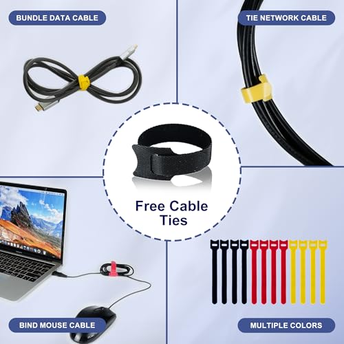 CableGeeke Cable Management Sleeve, 3.3ft (40 inch) - 1.5 inch - size: 3.3ft-1.5"