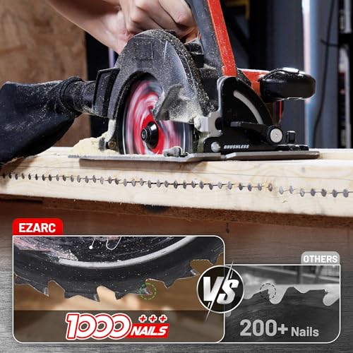 EZARC 6 1/2 Circular Saw Blades, 24T for Wood and Nails, 2-Pack - size: 6-1/2'', style: 24T