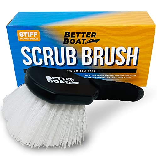Stiff Hand Scrub Brush, Short Handle Heavy Duty Tire and Wheel Cleaning - style: Short Handle