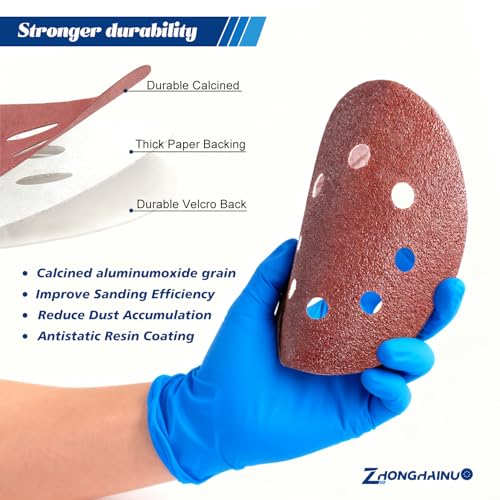 200Pcs 5 Inch Sanding Discs Hook and Loop Orbital Sander Pads 40-1000 Grit - style: Mix Grit 200Pcs