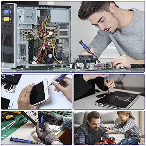 STREBITO 79 in 1 Computer Screwdriver Kit with Anti Static Wrist Strap | 58 Precision Magnetic Bits, Precision Screwdriver Set Electronics Repair Tool Kit for Computer, Laptop, PC, Cell Phone, PS4/5