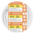 Energeaster Solid Indoor 14/2 W/G NMB Cable 25ft, Electrical Wire, White - size: 25FT, style: 2x14AWG-White