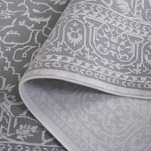 SAFAVIEH Reflection Accent Rug 2'3"x3', Light Grey & Cream RFT670C - color: Light Grey/Cream, size: 2'3" x 3' (Rectangular)