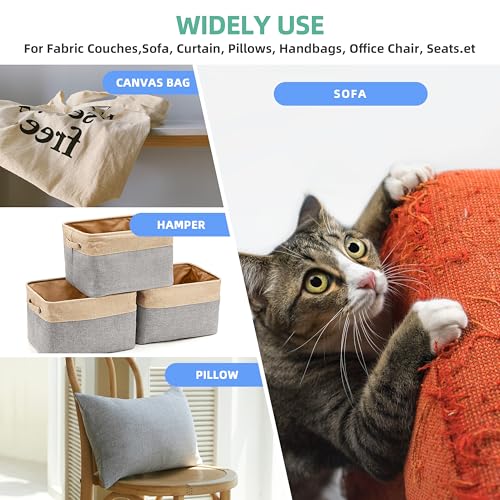 Azobur Coarse Linen Repair Patches, 6 Piece Self-Adhesive Linen Fabric Patches, Multi Color, Can be Used for Linen Sofa Repair and Linen Clothes Repair, Quick Fix Sofa.(Off-White) - color: Linen - Off-White