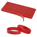 50PCS Reusable Adjustable Cable Ties, Microfiber Cloth for Computer Cable Management (Red) - color: Red