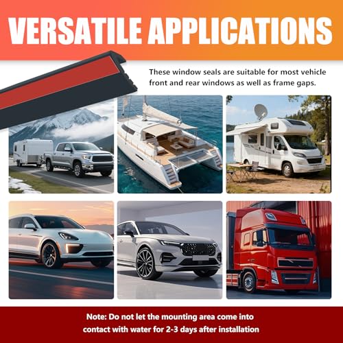 13Ft V-Shaped Car Window Weather Stripping,Flexible Rubber Car Weather Window Seal Strip with Trim Removal Tool,Universal Automotive Weathers Stripping Cars Accessories