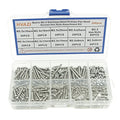 260PCS Metric M2.5 304 SS Phillips Pan Head Machine Screws & Nuts Kit | 9 Sizes 6-25mm Lengths 304 Stainless Steel Fully Threaded Pan Head Fasteners for PCB Electronics Arduino DIY Repair w/ Box - size: M2.5