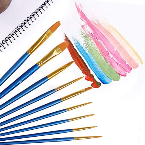 AROIC Paint Brush Set, 3 Pack 30 Pcs Acrylic Paint Brushes - size: 30pcs-blue