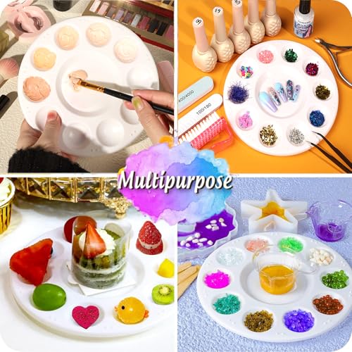 22pcs Paint Palettes, Plastic Paint Tray Palette, Paint Pallets for Kids or Students to DIY Craft Class or Art Class, White
