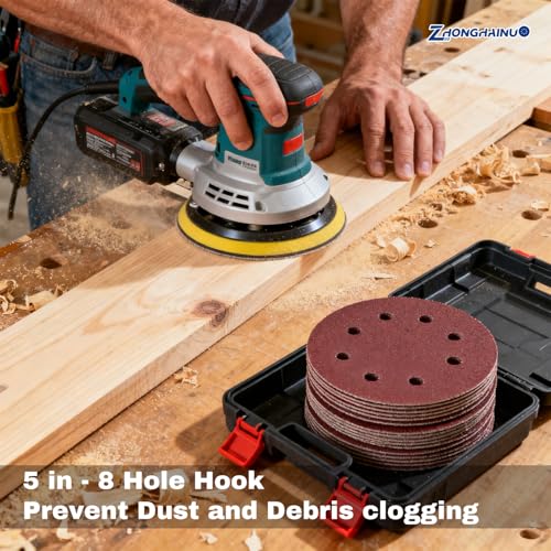 200Pcs 5 Inch Sanding Discs Hook and Loop Orbital Sander Pads 40-1000 Grit - style: Mix Grit 200Pcs