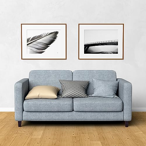 BARIEN (5 Sizes: 3"-4"-5"-6"-8") 4 inch Wood Furniture Legs - Square Sofa Legs, Couch Leg - Brown Mid-Century Modern Replacement Legs for Armchair Recliner Coffee Table Dresser (4" - Set 4) - size: 4"