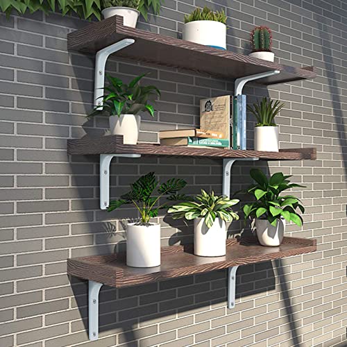 SAYAYO Wall Shelf Bracket White, 4 Inch Heavy Duty L Bracket for Wood - color: White, size: 4 x 4 Inch (4 PCS)