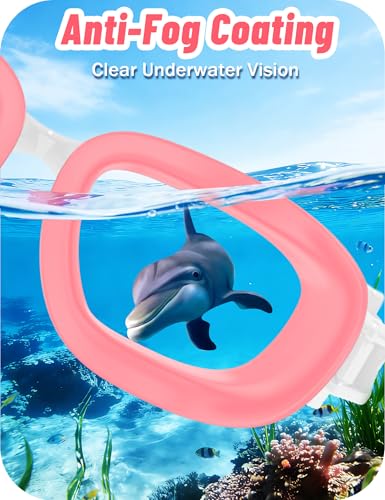 Vvinca Kids Swim Goggles, Swimming Goggles for Kids 3-14 Anti-Fog UV Protection No Leak Pool Glasses for Boys Girls - color: 07 - Red & White